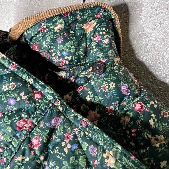 Polo Ralph Lauren Girls EUC Floral Print Floral Quilted Coat Large - Picture 6 of 7